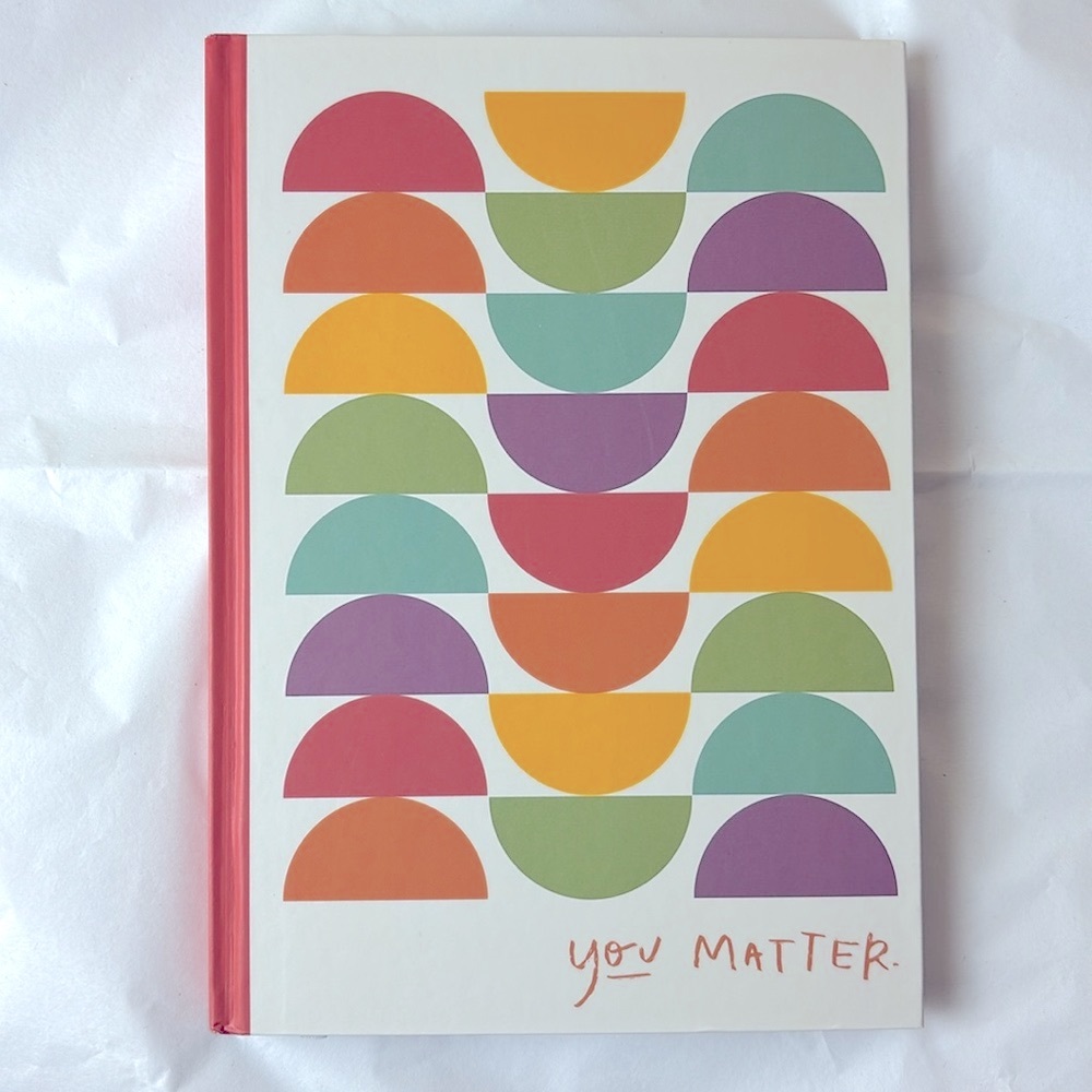 “YOU MATTER” Rainbow Journal with silk ribbon page marker
